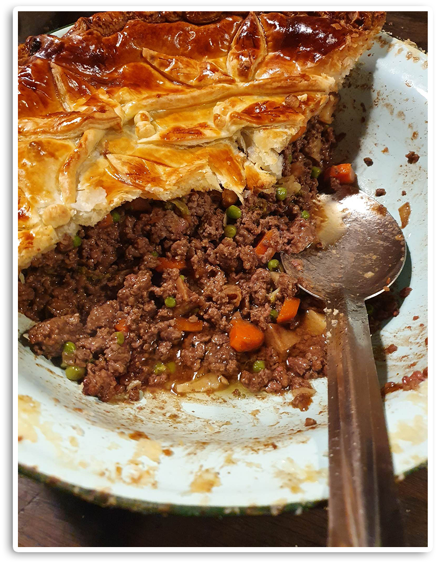 Puff Pastry Mince Beef Pie